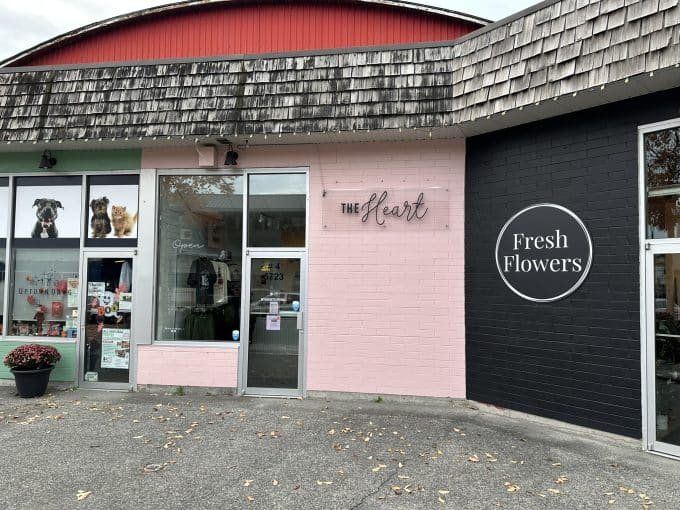 Front view of the retail space